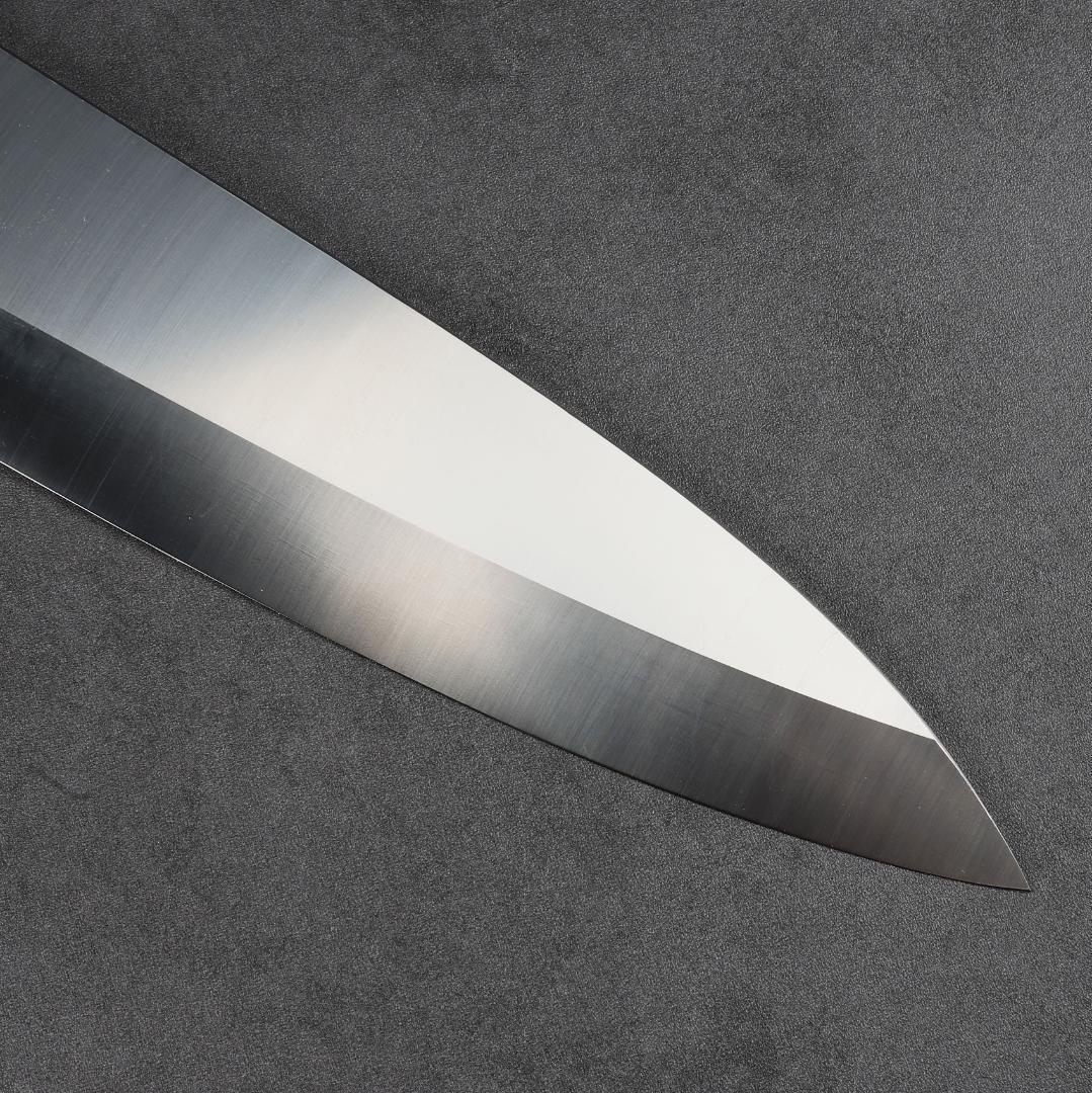 7270 究極の出刃包丁 尺 刺身包丁 解体包丁 黒檀黒水牛角一本銀巻八角柄