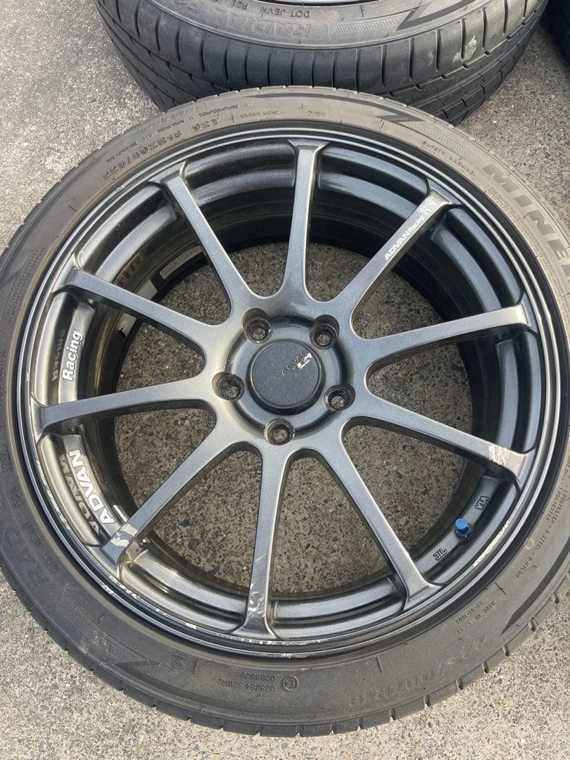 ADVAN Racing 18インチ ホイールセット　114,3 PCD