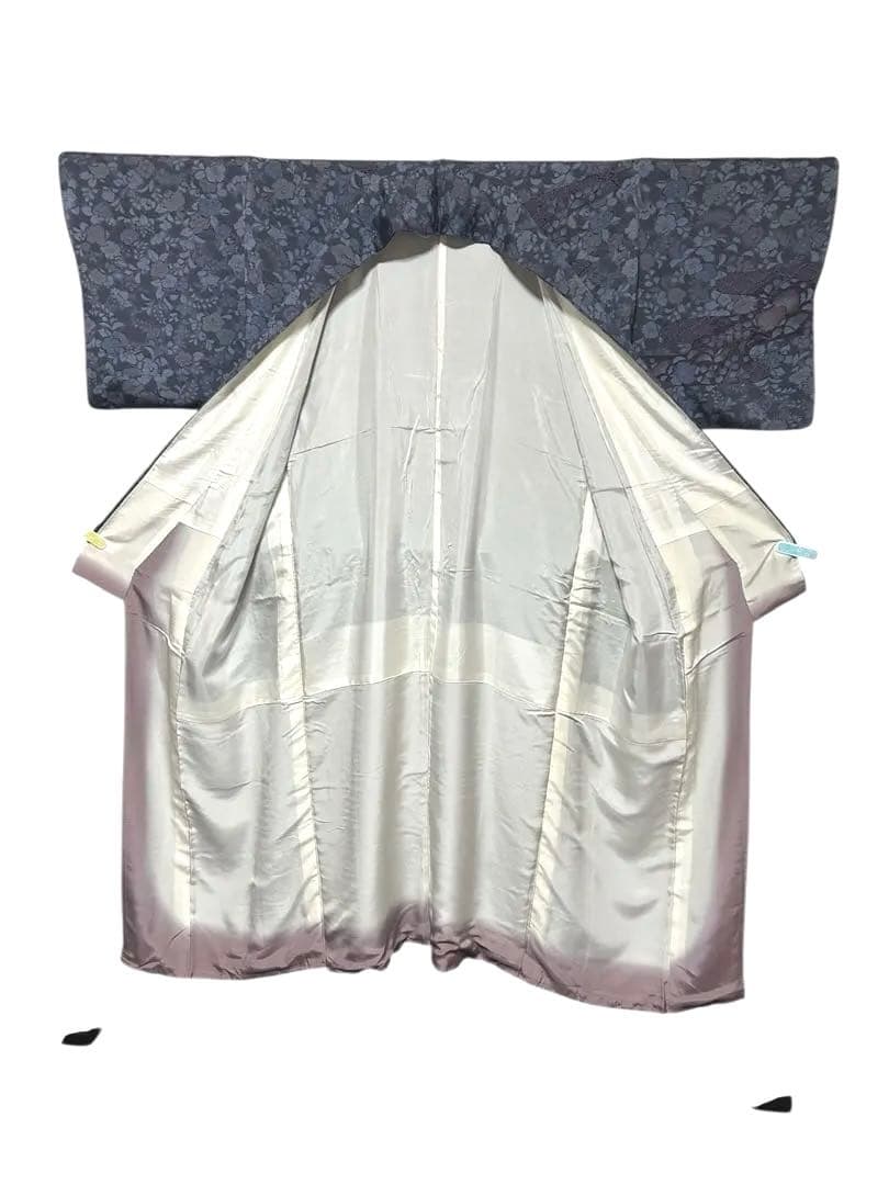 未使用近い　美品　袷　正絹　縮緬　辻が花　小紋　フルセット　４点