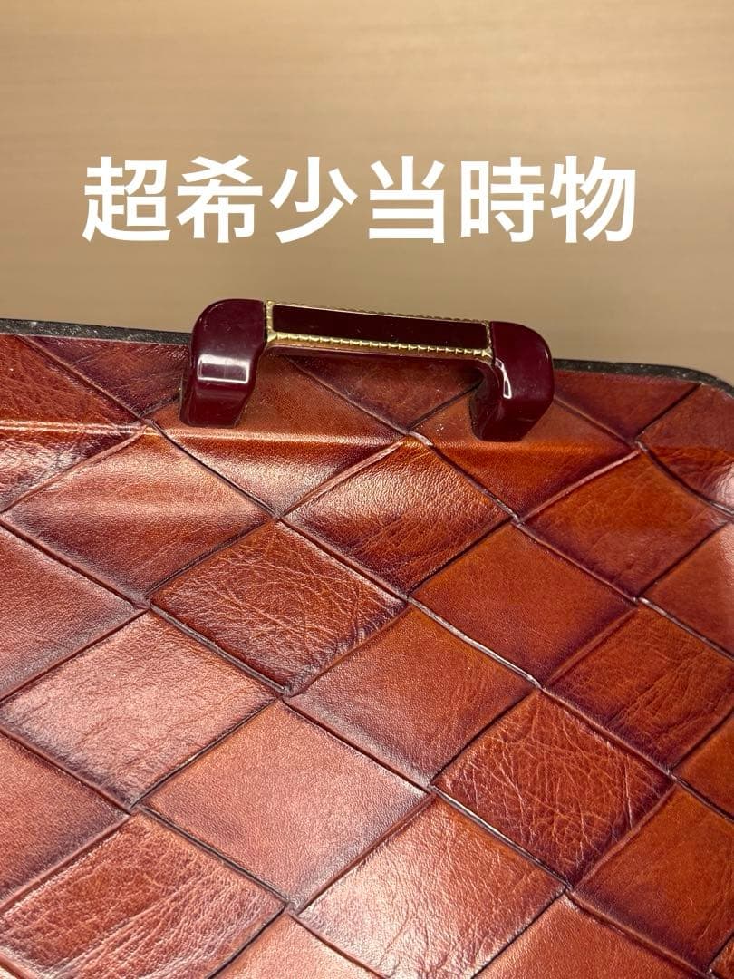 【超希少‼️】昭和 当時物 レザー製 高級感 トレイ アンティーク 工芸品 食器