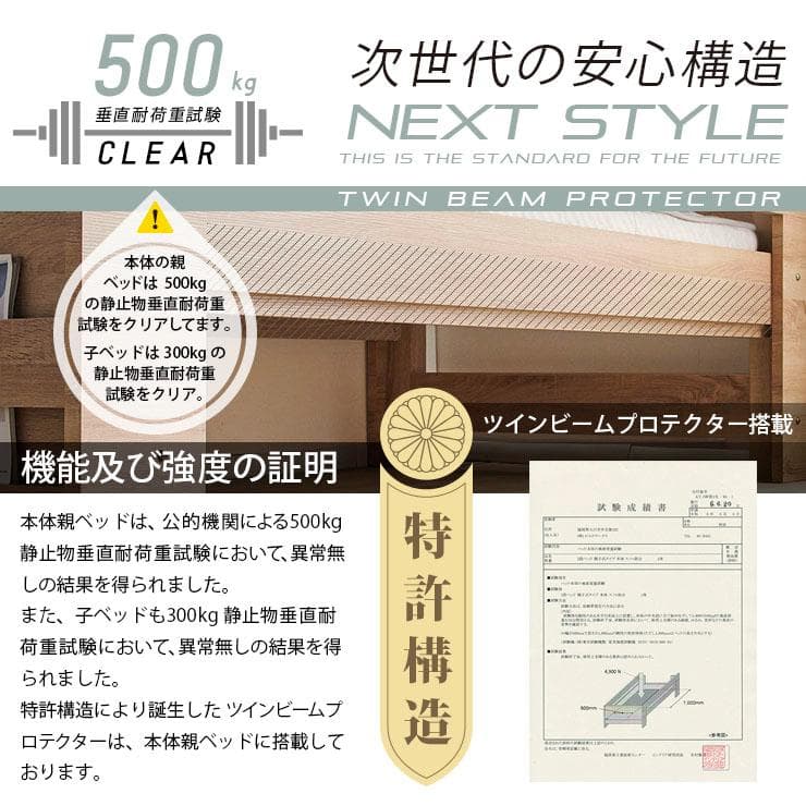 【九州～関東まで送料無料】親子ベッド フュージョン　NA　アウトレット01