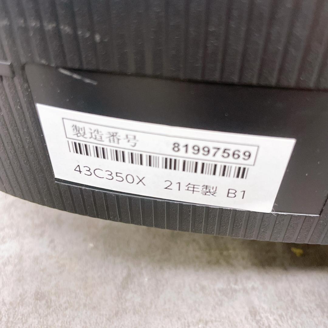 21年製 TOSHIBA REGZA 43C350X　4K液晶TV 43型