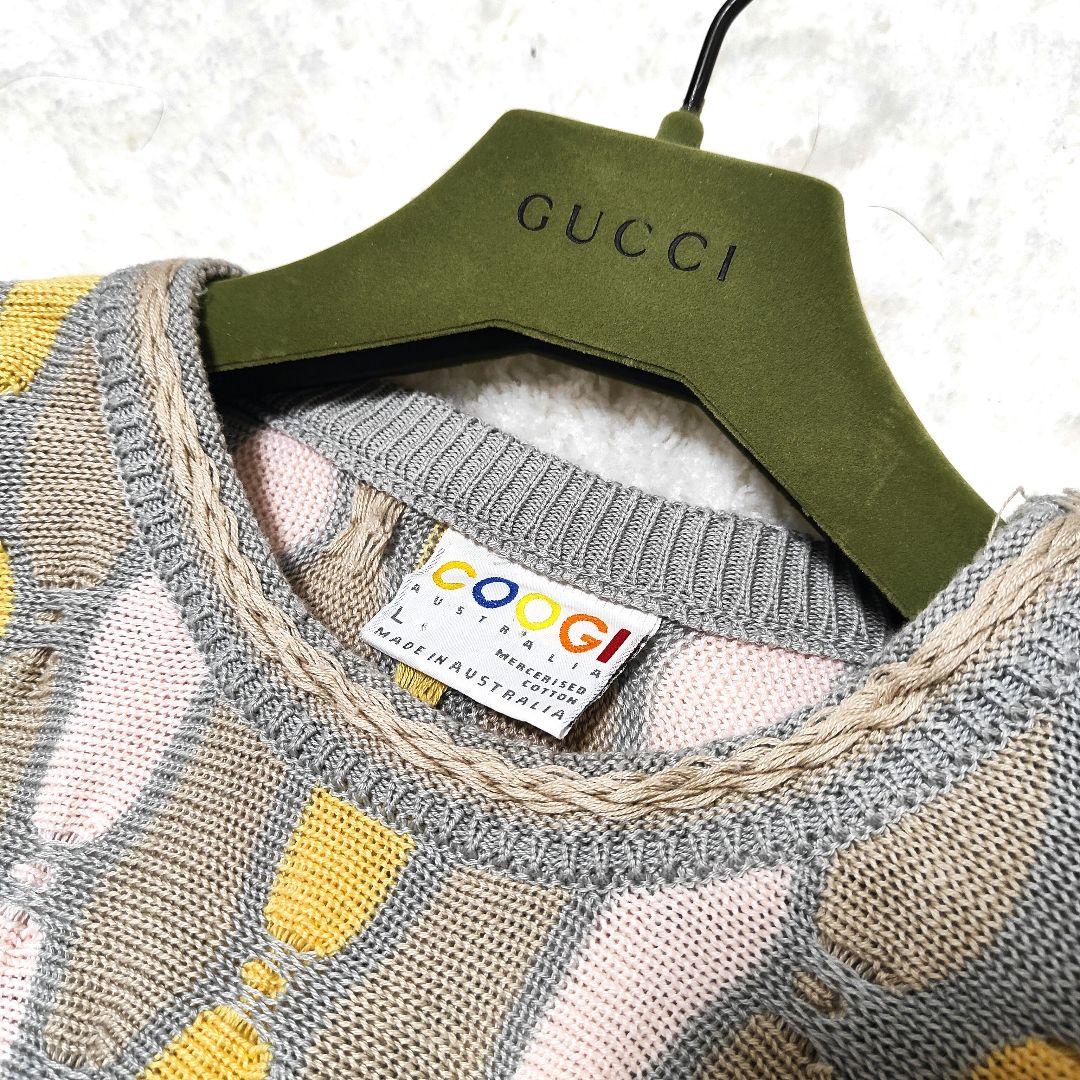 【美品】COOGI クージー ニット コットン L 3Dニット 豪州製 激レア