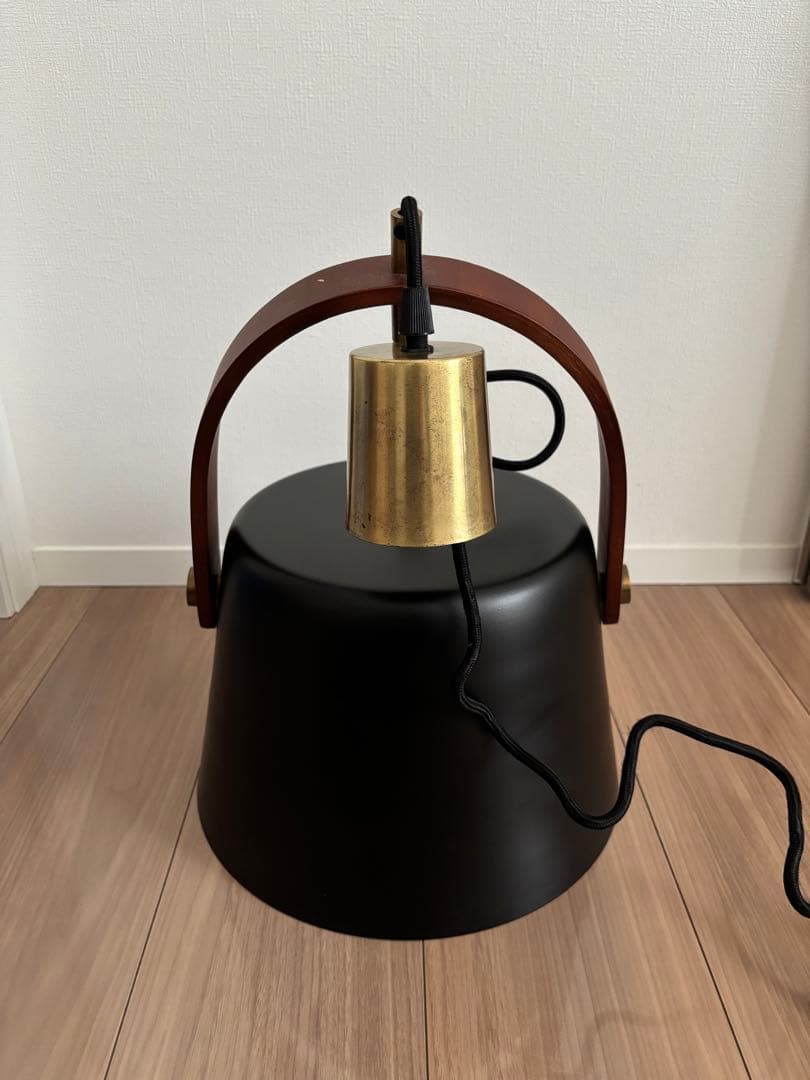 関家具　ヴィンテージ　レトロ　ペンダントライト　リフレクションコード　ブラック