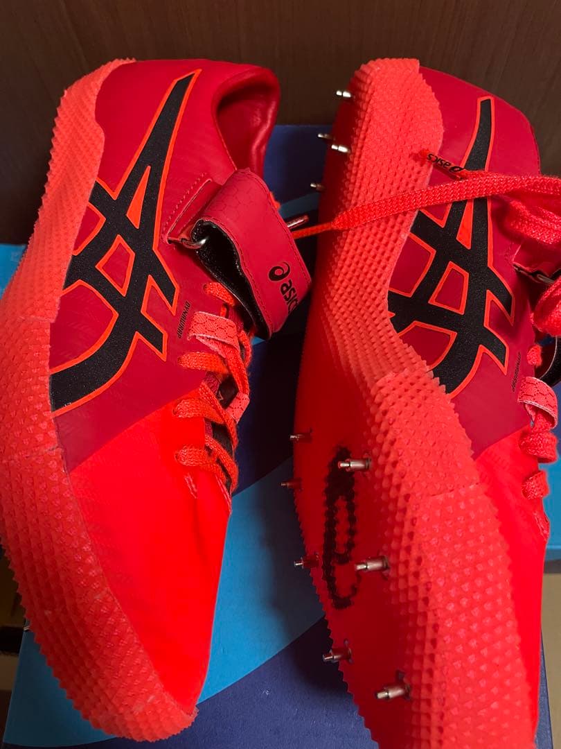 ＊*＊様 asics ハイジャンププロ2（L）スパイクシューズ オレンジ 27.