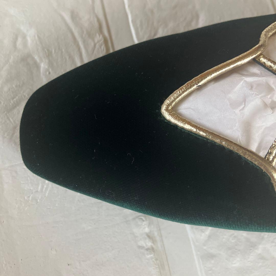 【新品】ネブローニ　ベルベット　サンダル　グリーン　37