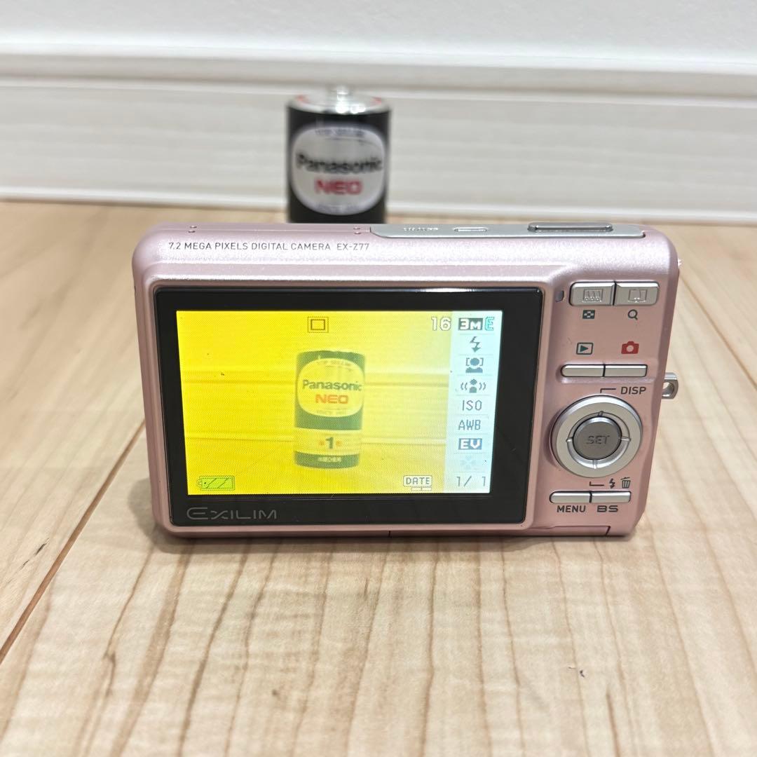 【美品】　CASIO カシオ　EXILIM EX-Z77 デジカメ　ピンク