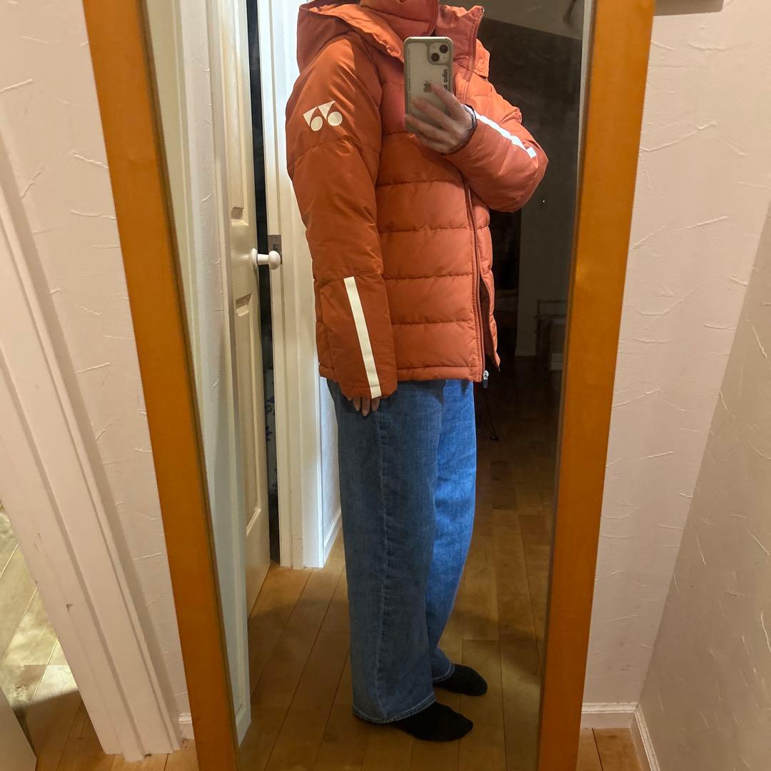 YONEX フード付きウォームアップジャケット Mサイズ オレンジ