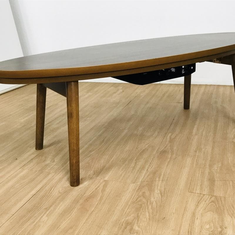 ☆折れ脚楕円形こたつ120WNT☆【アウトレット】