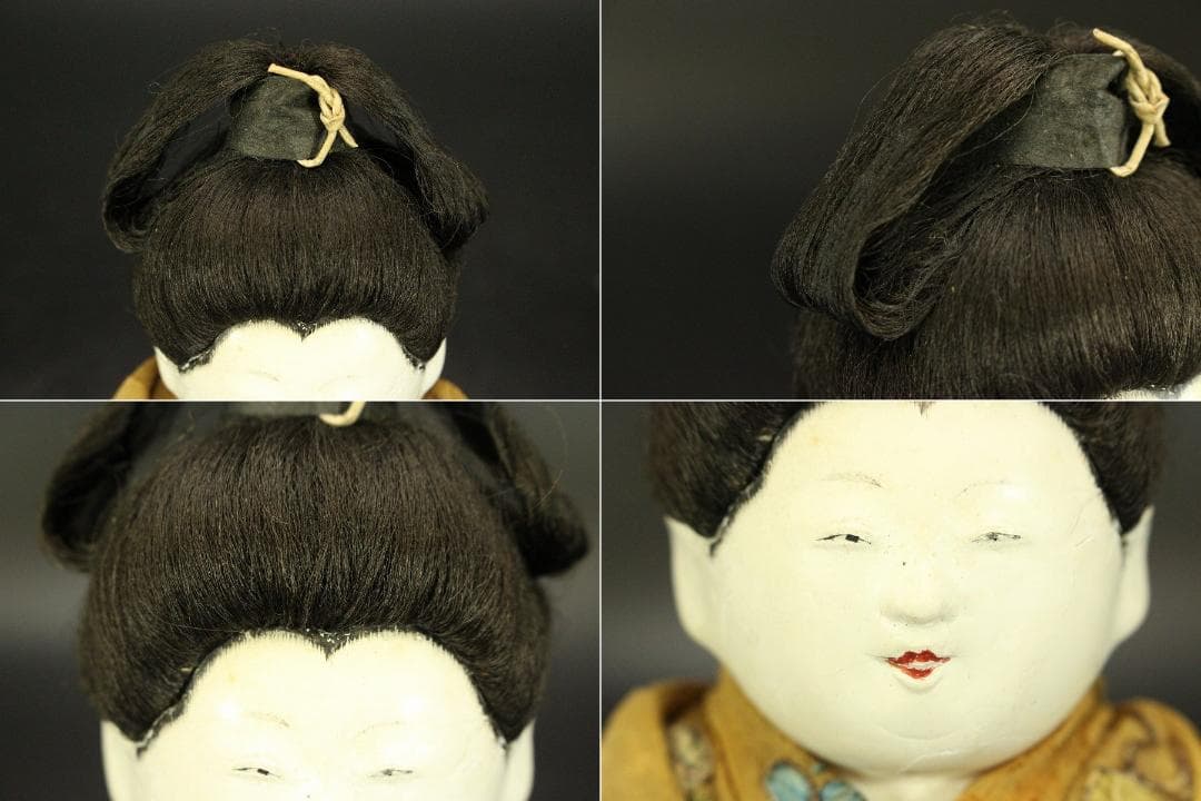 古い 御所人形 大小 二件 時代物(ZE671)