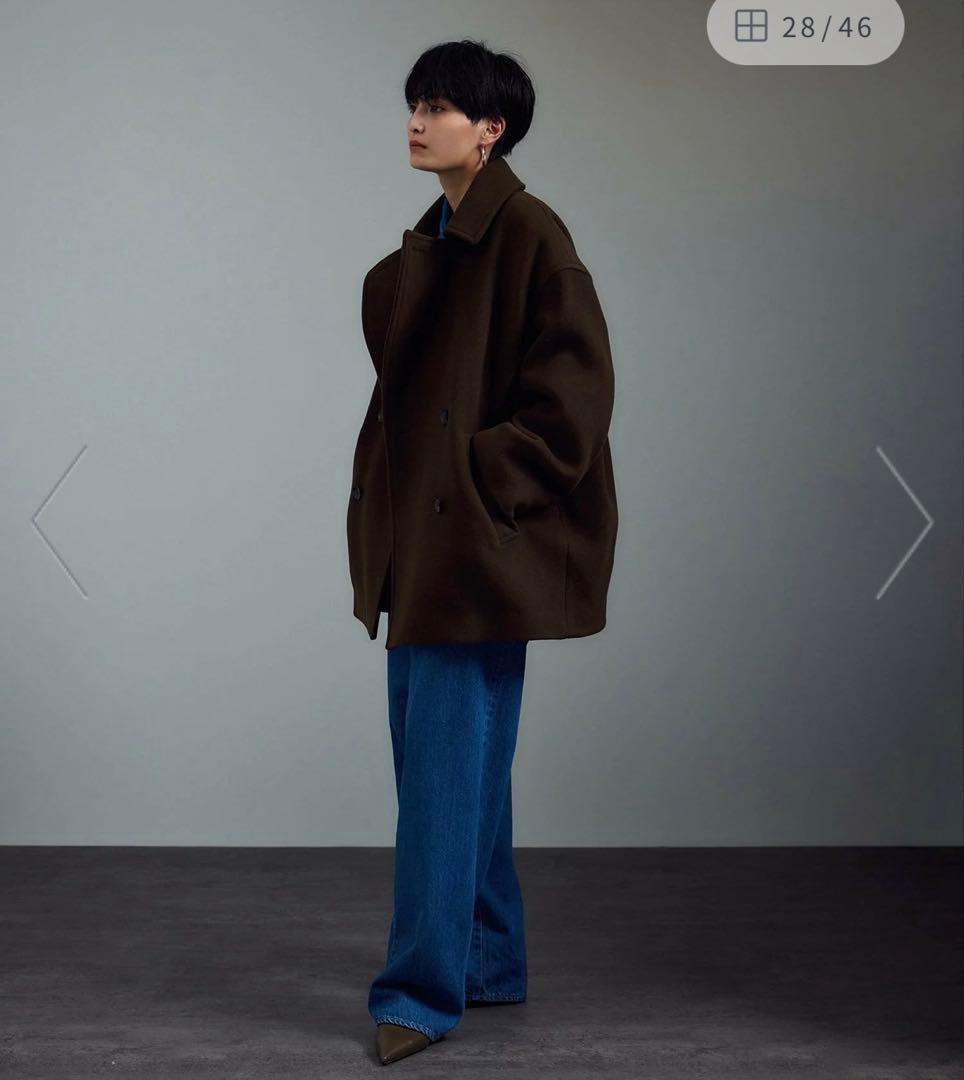 [期間限定価格]MANTECOウールPコート　ブラウンＳ