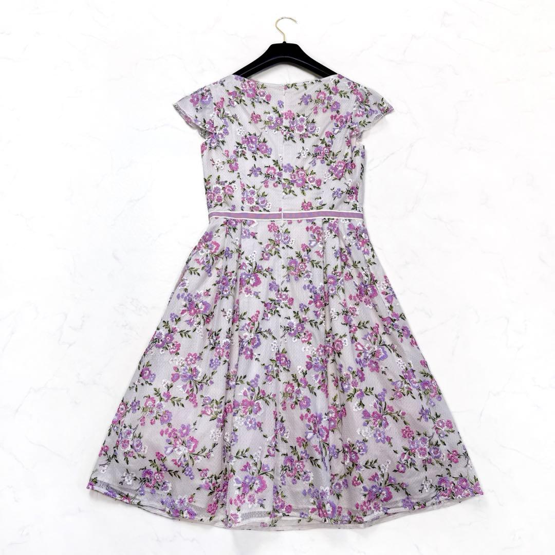 TOCCA トッカ CINI ドレス 花柄 刺繍 ワンピース フレア 0 ピンク