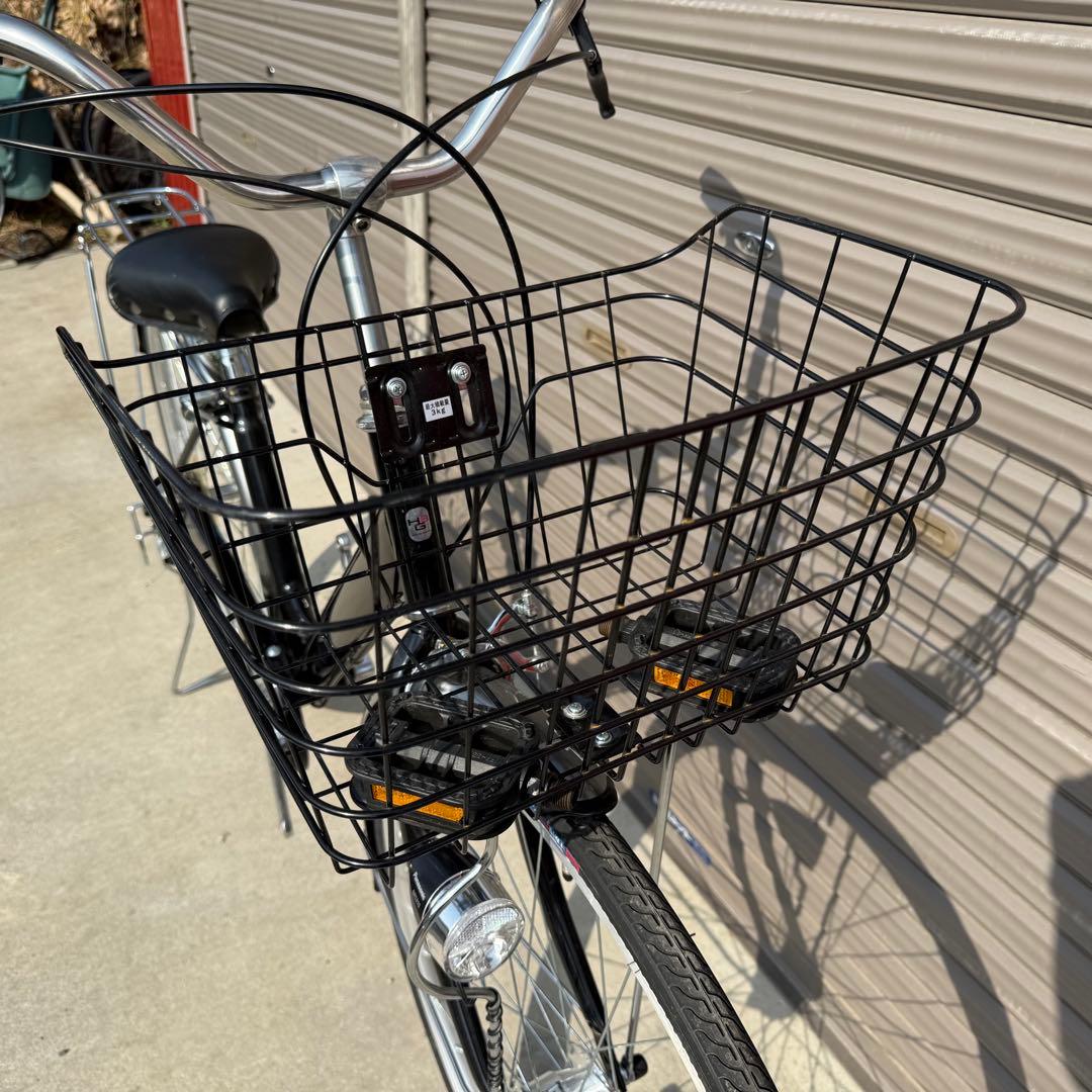 ママチャリ　27インチ　ブラック　６段変速　おしゃれ