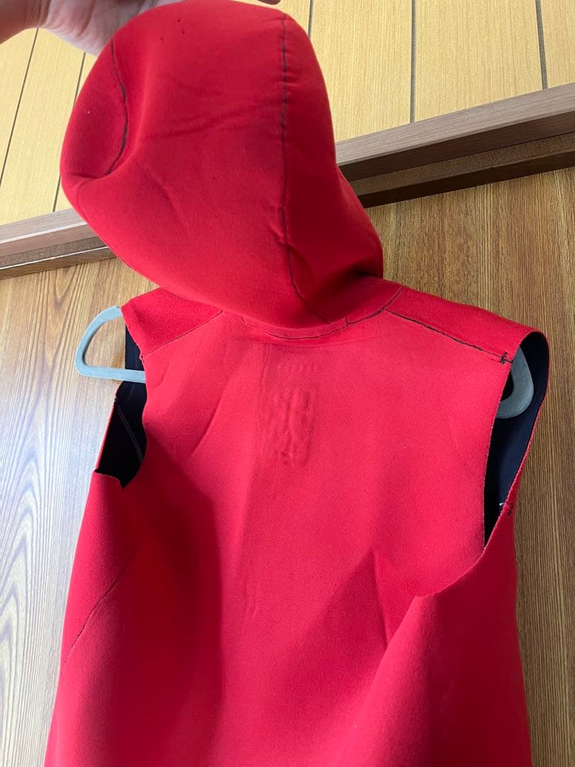 【美品】GULLガル 2mm×3mmFIRフードベスト メンズ