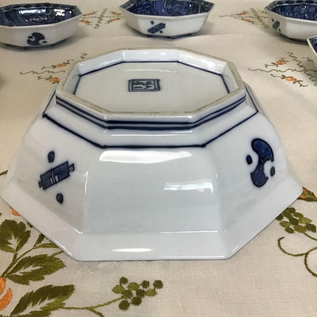食器　三河内焼　平戸松山　八角皿　大1枚小5枚　小鉢　小皿　大鉢