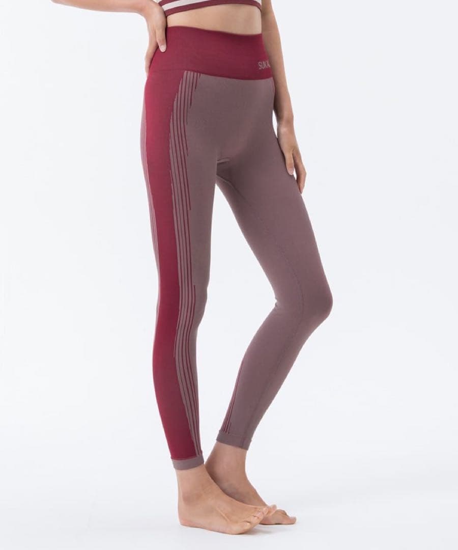 LAVA【SUKALA】シャドーストライプメランジレギンス チャコール M、L