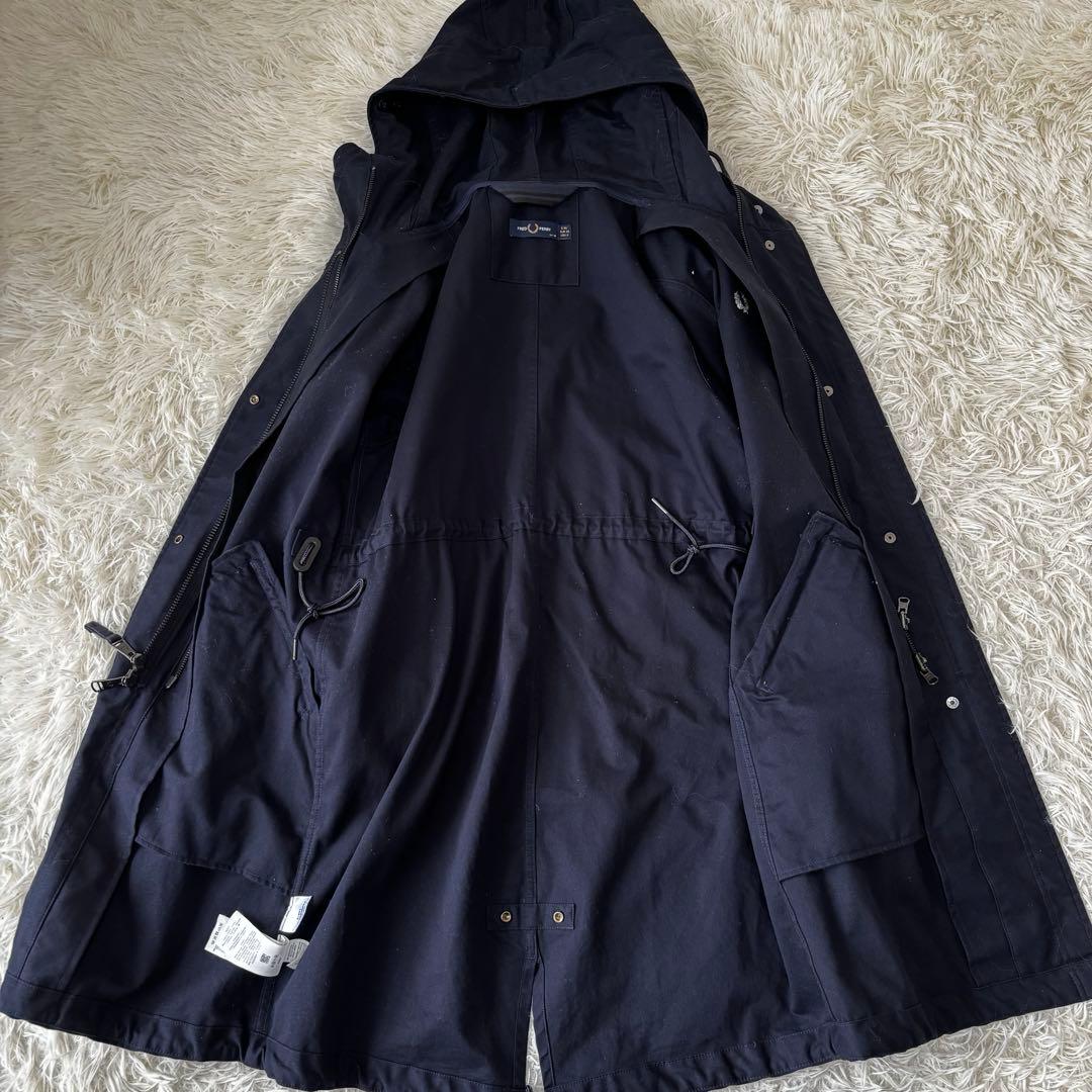 FRED PERRY✨5wayモッズダウンコート2点セット　ファーチェック　刺繍