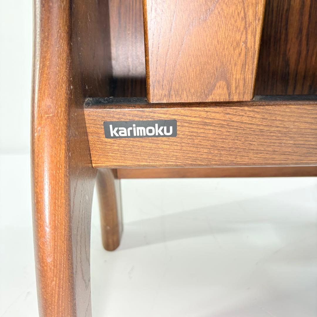 【美品】 カリモク スリッパラック 木製 カリモク家具 玄関収納(2148)