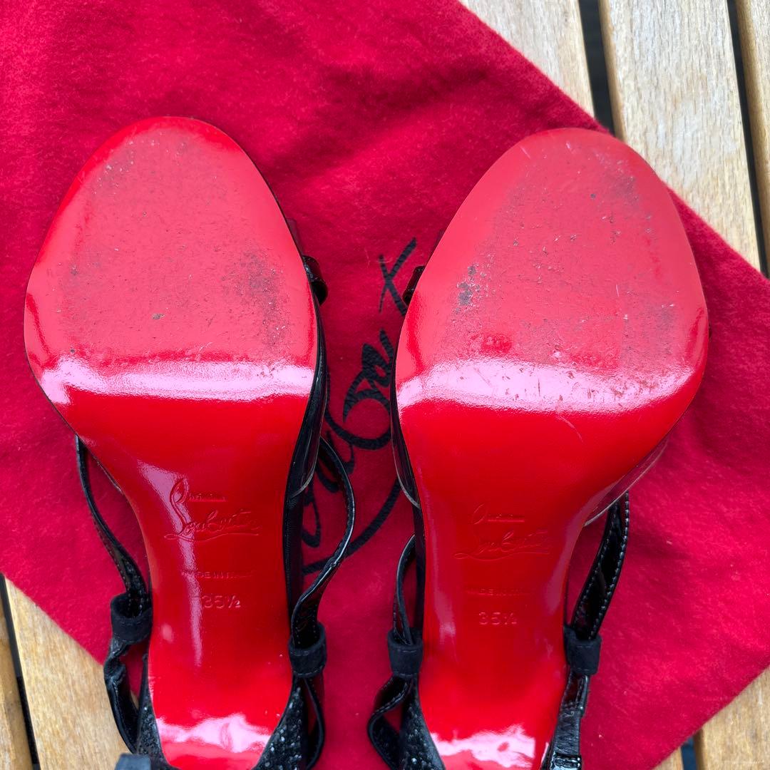 ルブタン　クリアストラップ　グリッター　ハイヒール　パンプス　サンダル　35.5