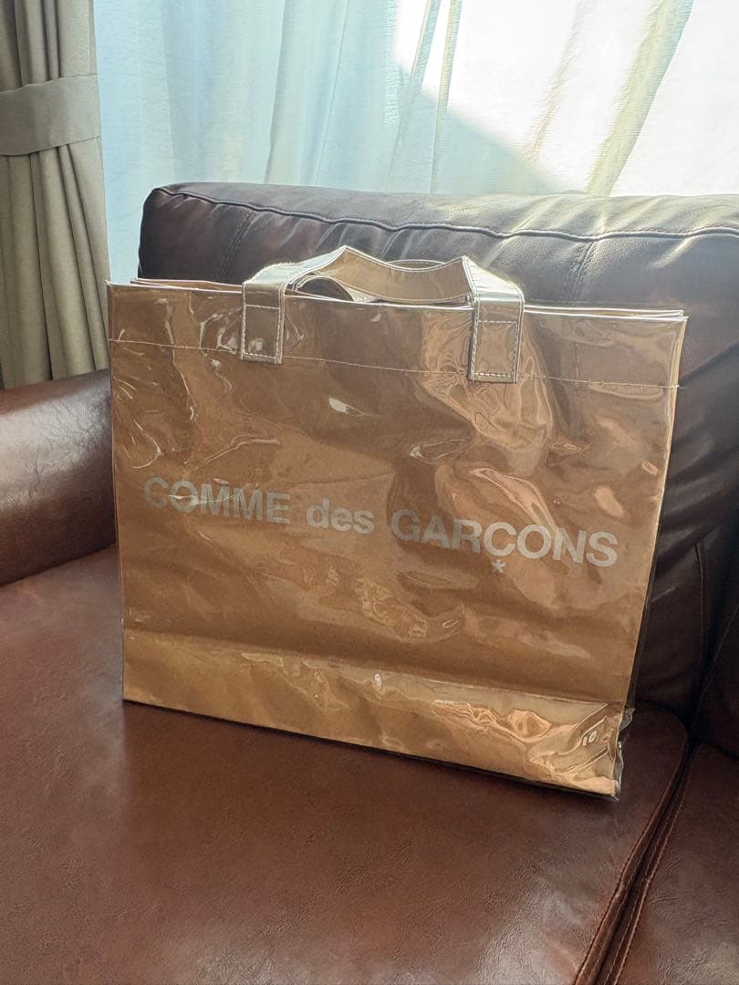 COMME des GARÇONS PVCトートバッグ ベージュ　美品