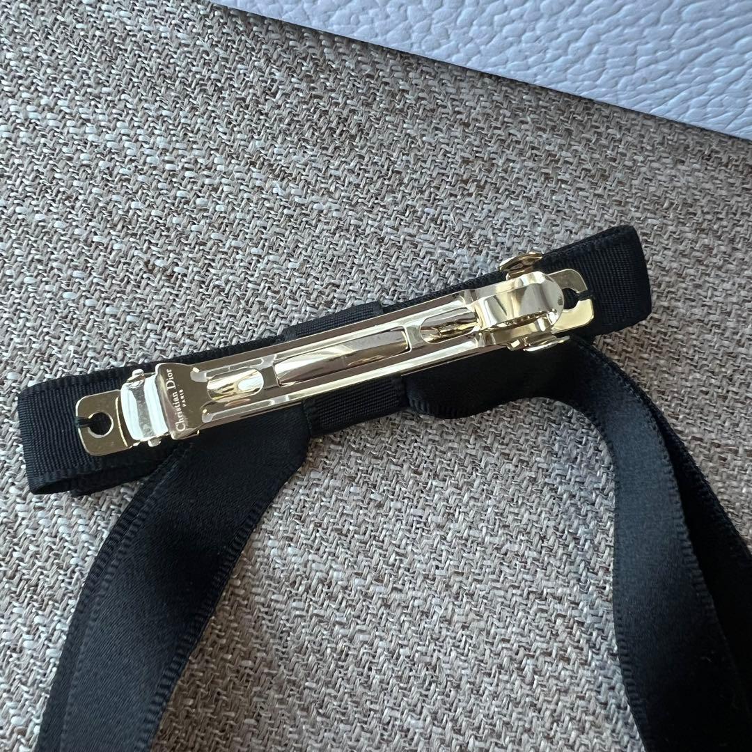 Dior Twist リボンバレッタ　黒