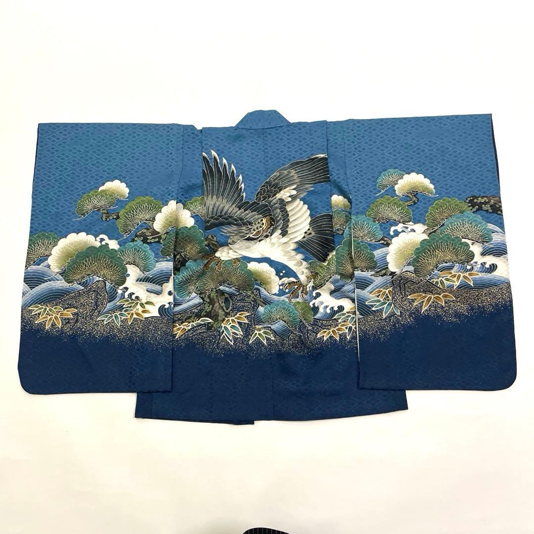 七五三 羽織セット 男の子 羽織 着物 長襦袢 半衿付き 5歳 No.140