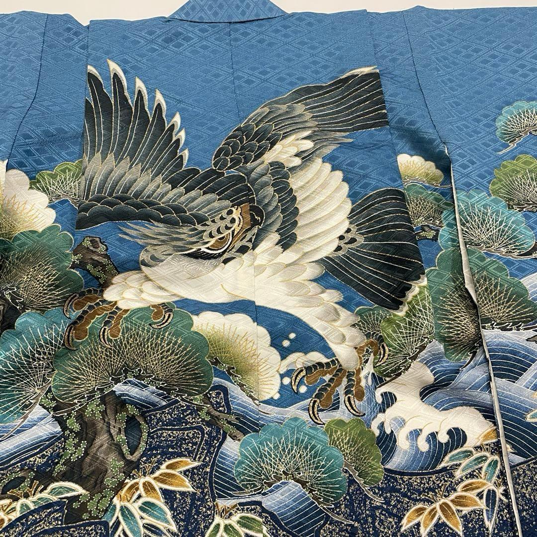 七五三 羽織セット 男の子 羽織 着物 長襦袢 半衿付き 5歳 No.140