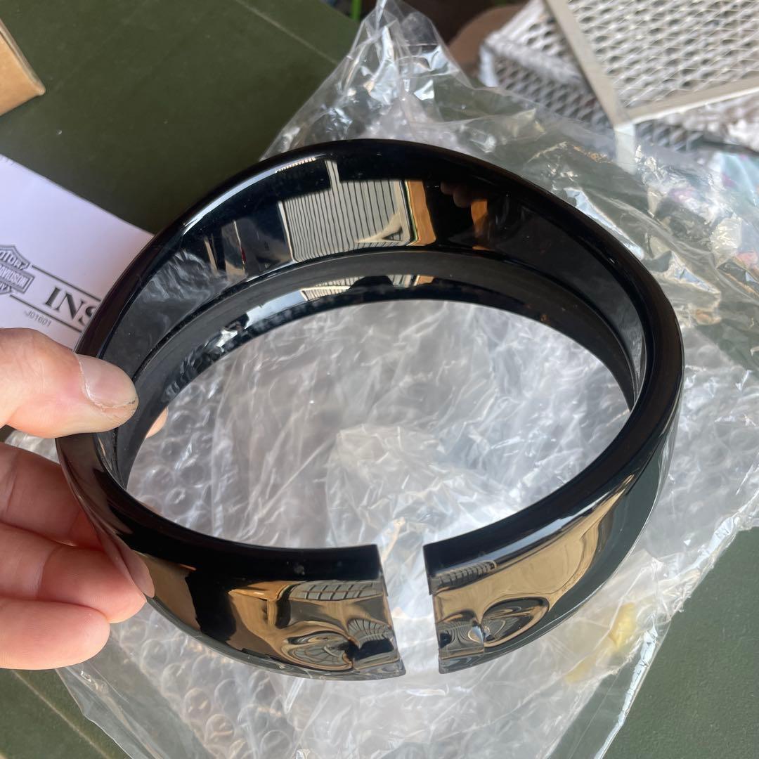 純正】 【黒塗装】バイザースタイル・5.75インチヘッドライト・トリムリング