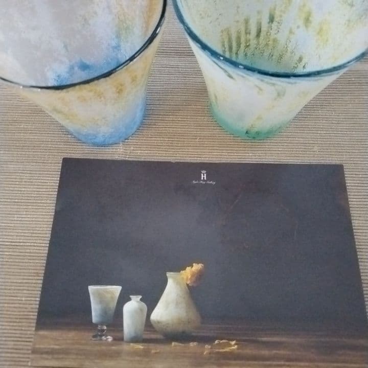 橋村野美知先生　硝子コップ2個セット 新品未使用自宅保管品