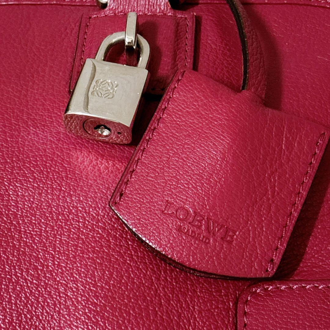 LOEWE ロエベ アマソナ28 アナグラム ハンドバッグ　ミニボストン　レザー