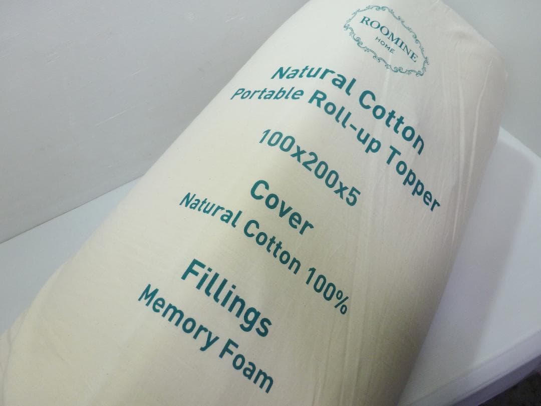 ROOMINE コットンメモリーフォームトッパー ナチュラルコットン 敷布団