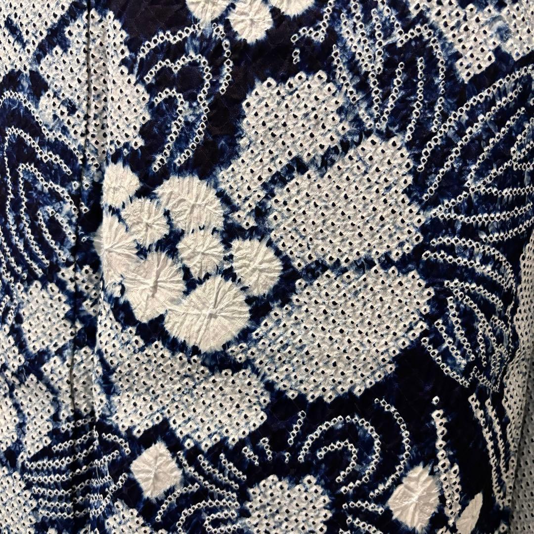 人間国宝　最高級　作家物　藍染　証紙　本疋田　総絞り　振袖　フルセット 振り袖