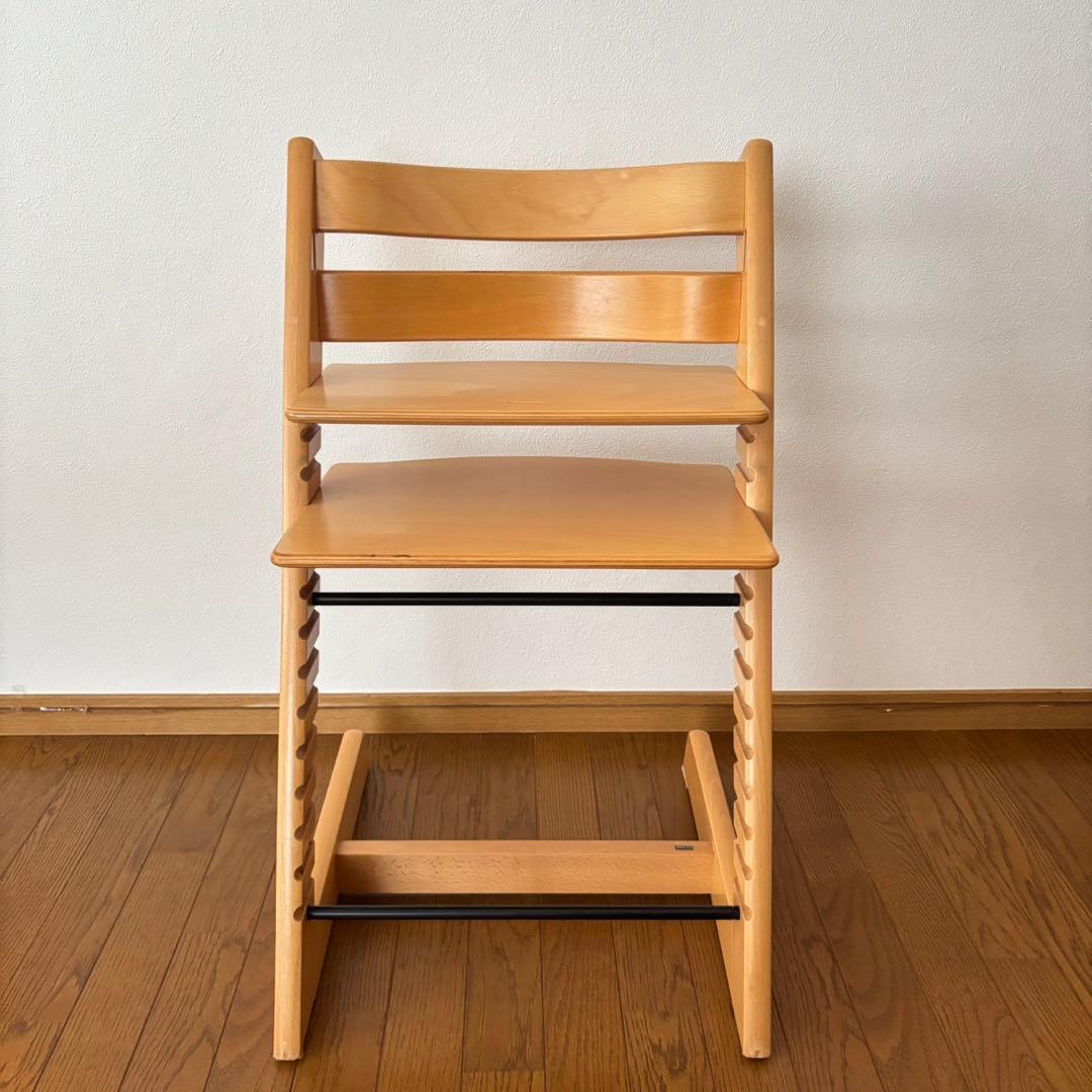 ストッケ　トリップ トラップ　ベビーチェア+ベビーセット　ナチュラル　S/N3③