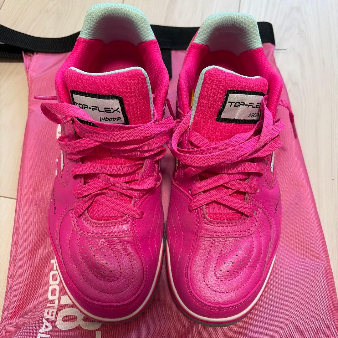 Joma Top Flex フットサルシューズ ピンク 収納バッグ付き