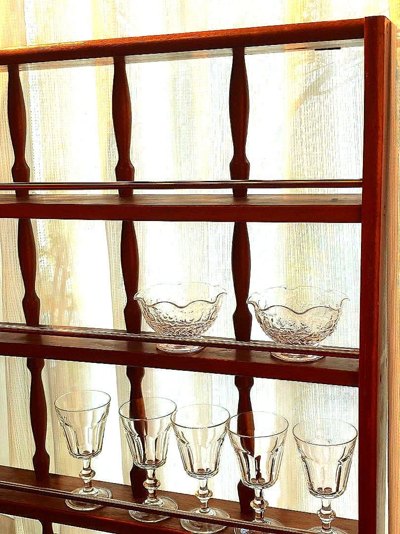 ③昭和レトロ ヴィンテージ アンティーク 北欧家具 壁掛け 収納棚 木製　ラック