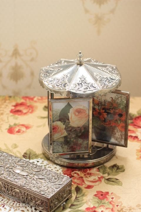 【セール中】クローム製　回転式ピクチャーフレーム PF0018