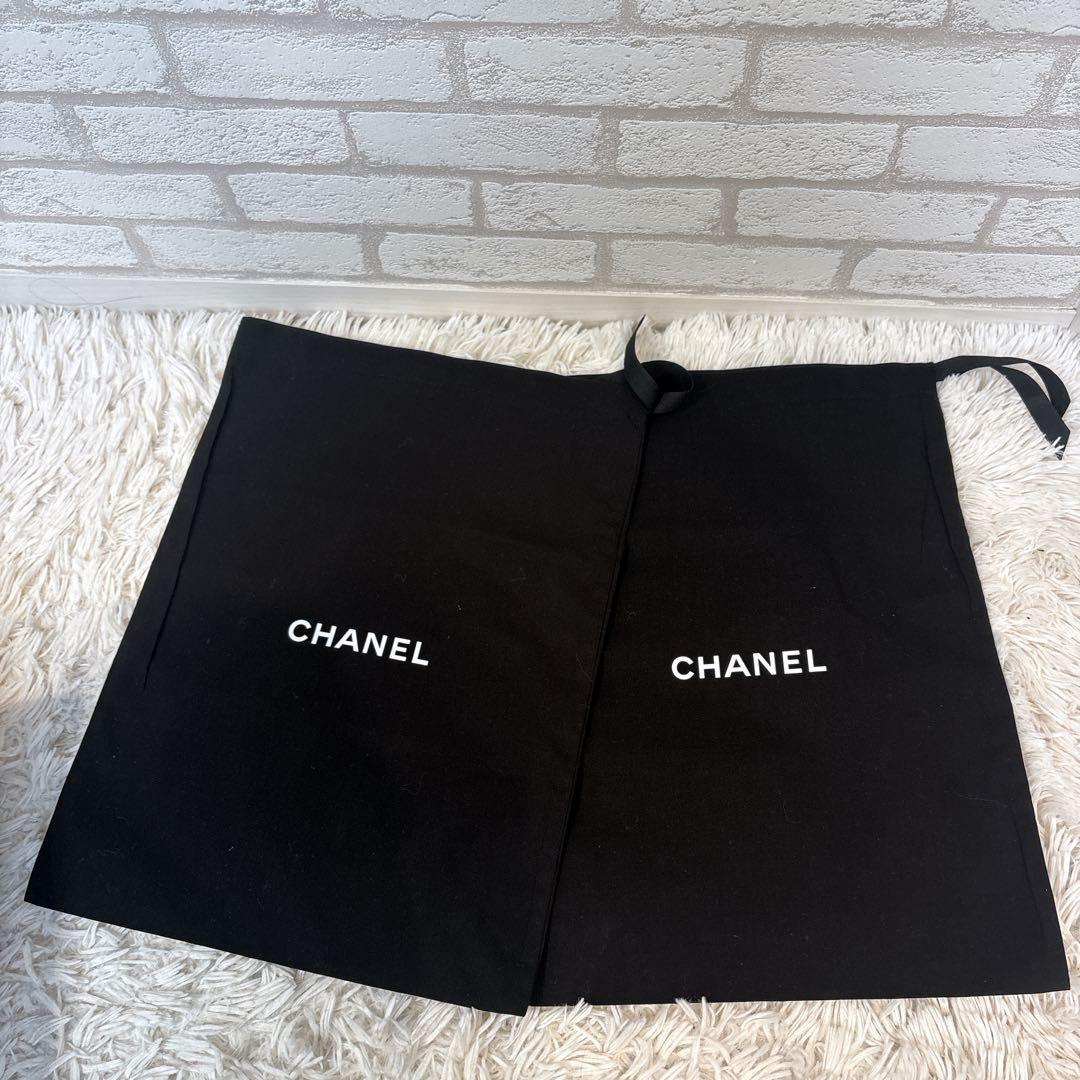 【未使用】　シャネル　パール　ココマーク　ツイード　フラットサンダル　24S