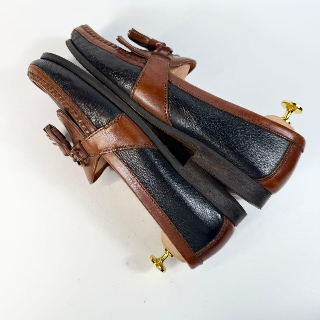 ジョンストン＆マーフィー　タッセル ローファー(8)革靴　イタリア製　フリンジ