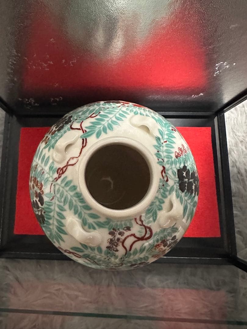 MOA美術館 復刻版 野々村仁清 色絵藤花文茶壺 ガラスケース付