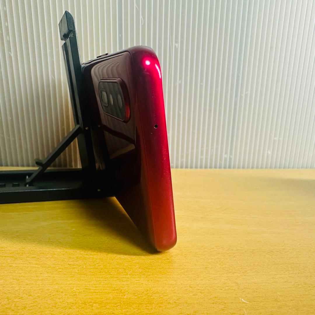 【極美品】 らくらくスマートフォンa A401FC レッド　SIMロック解除済