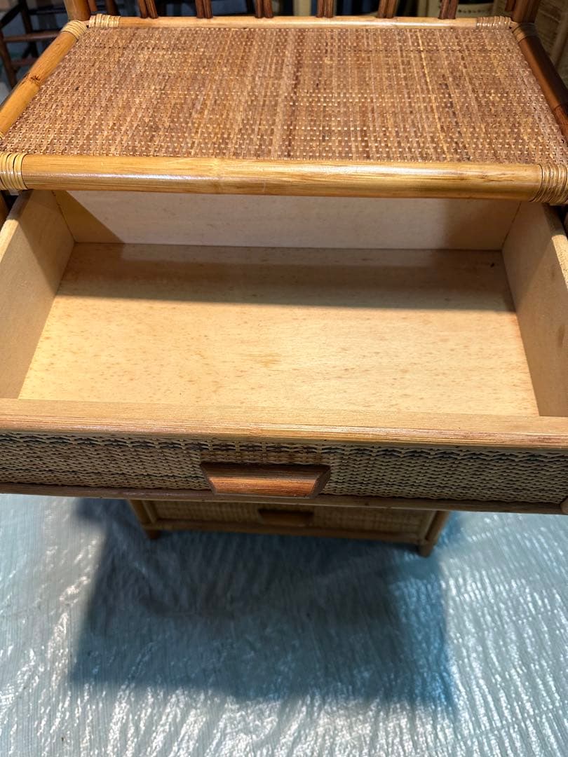 ラタン製 5段引き出し収納