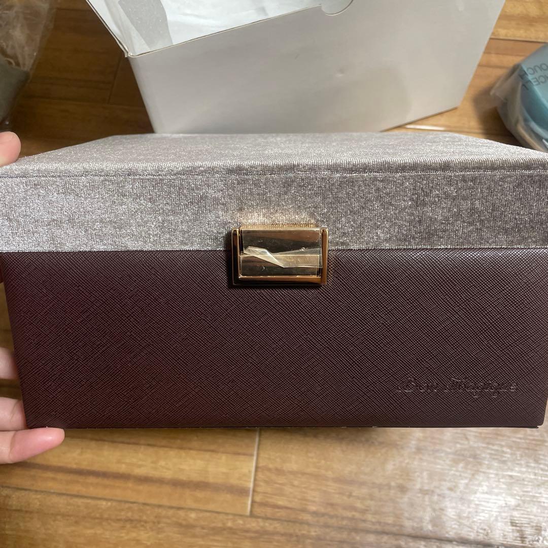 アクセサリーケース ブラウン シルバー