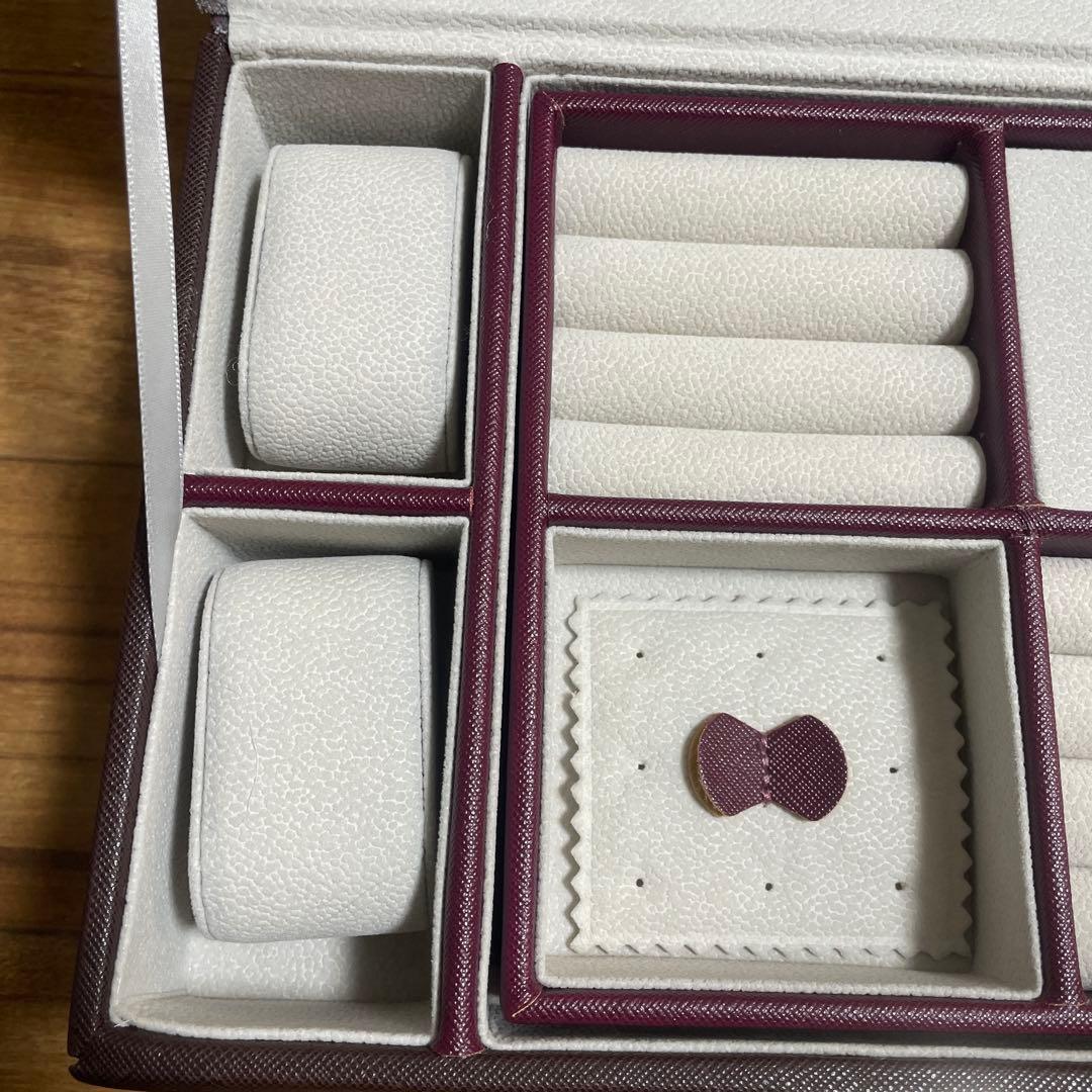 アクセサリーケース ブラウン シルバー