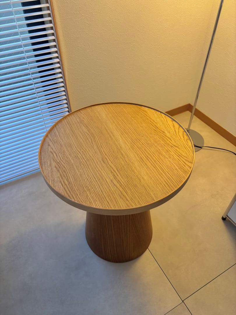 【期間限定値下げ】ナチュラルウッド 円形サイドテーブル