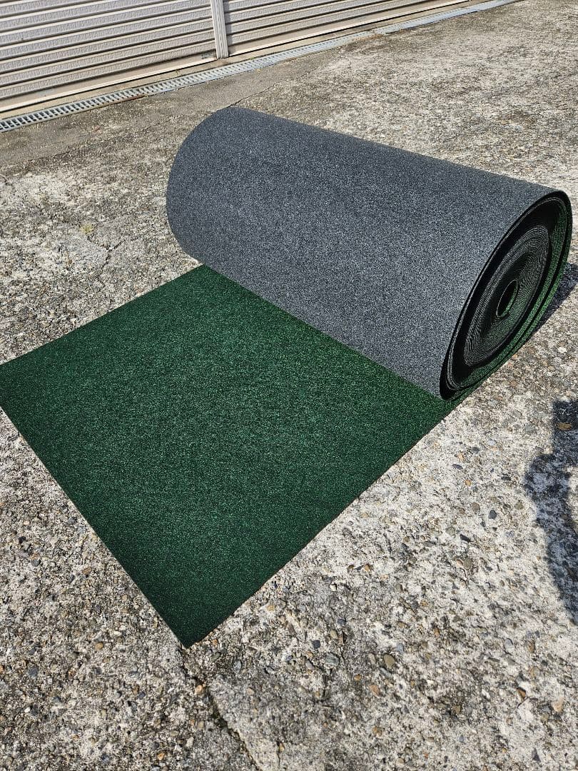 【新品】本格ポリエステル不織布 防草シート(グリーン)厚手　巾1m×45m