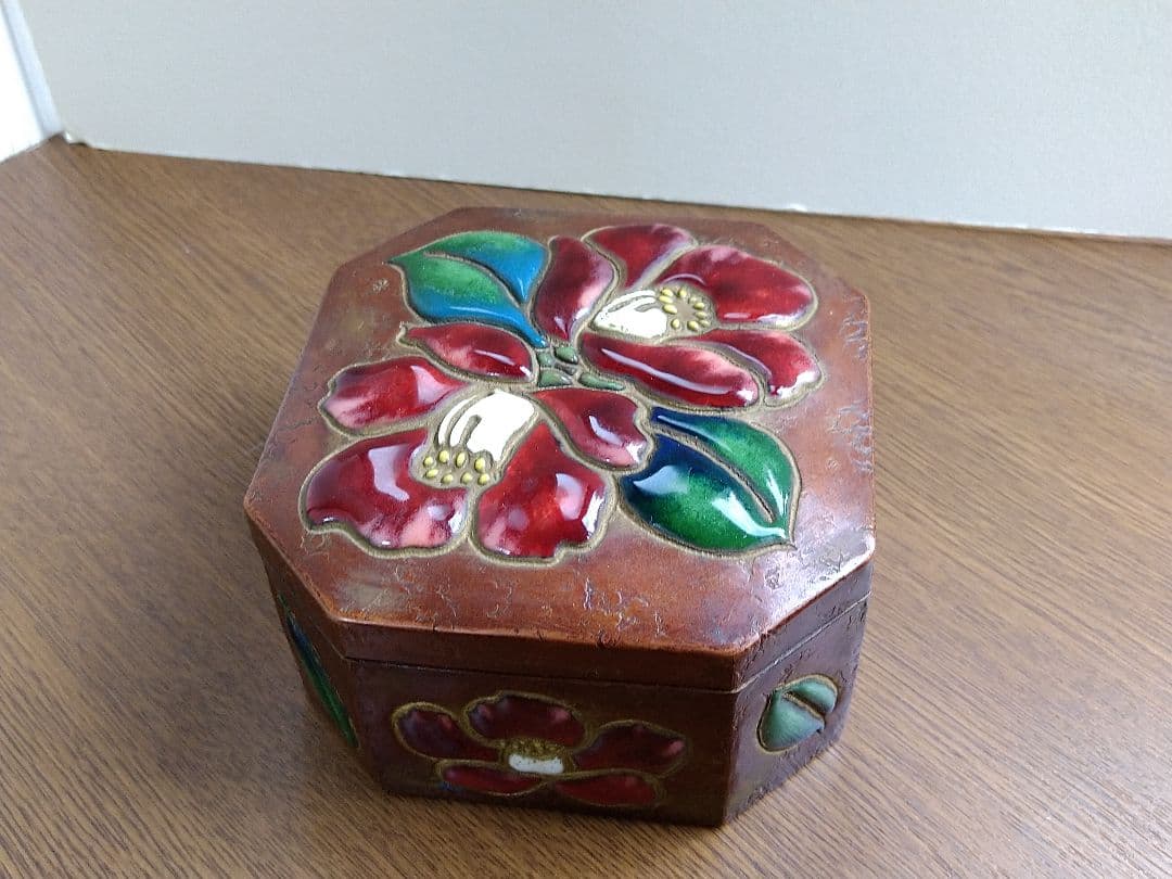 安藤七宝　七宝焼　ボンボニエール　小物入れ　尾張七宝　宝石箱　アンティーク
