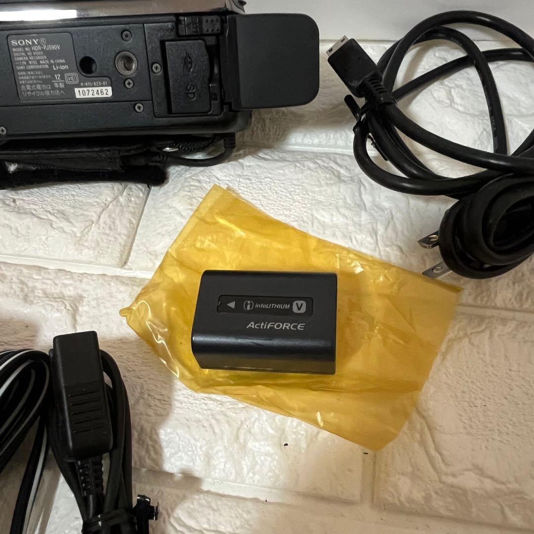 【動作確認OK】SONY　Handycam　HDR-PJ590V バッテリー２つ