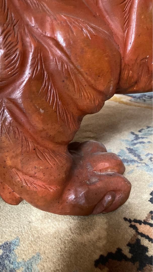 【縁起物！レア商品】虎　一刀彫り　全長120センチ 大型