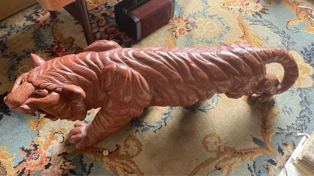 【縁起物！レア商品】虎　一刀彫り　全長120センチ 大型