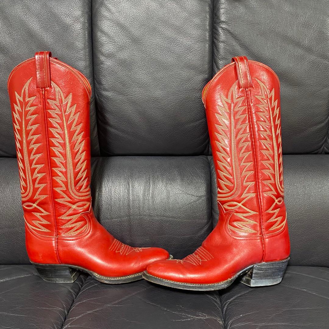 TONY LAMA トニーラマ ウエスタンブーツ レッド ヴィンテージ　80'